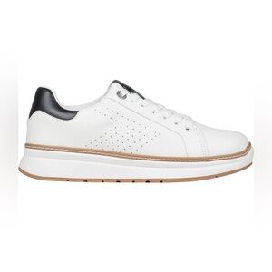 BILLY Footwear Comfort Luxe Side Zip Sneaker Women 6.5 White Leather NWT No Box